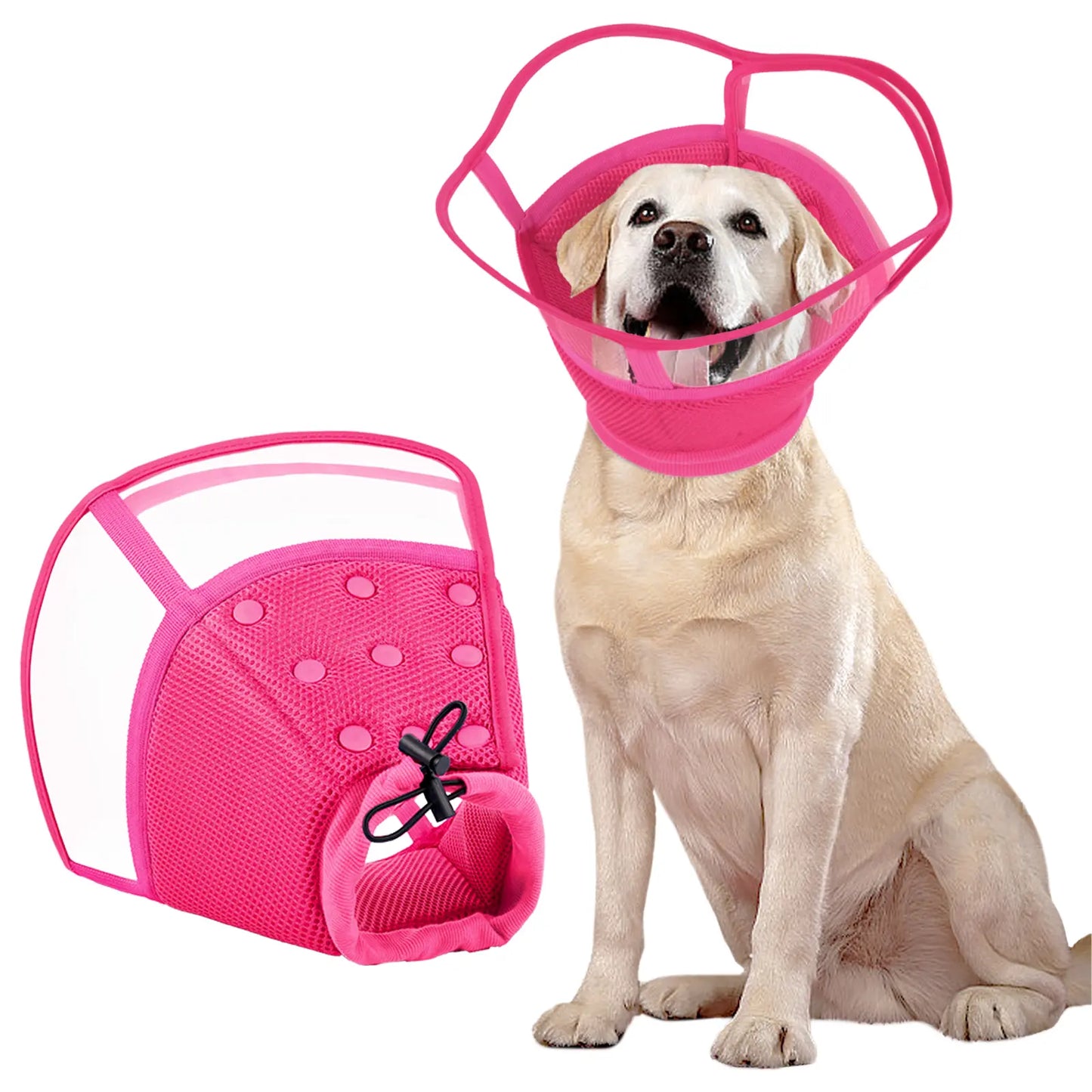 Kuoser Small Dog Cone Collar after Surgery, Soft Cone for Dogs to Stop Licking, Breathable Pet Recovery Collar Comfortable Elizabethan Collars, Adjustable Protective Dog Cones for Small Medium Large Dogs
