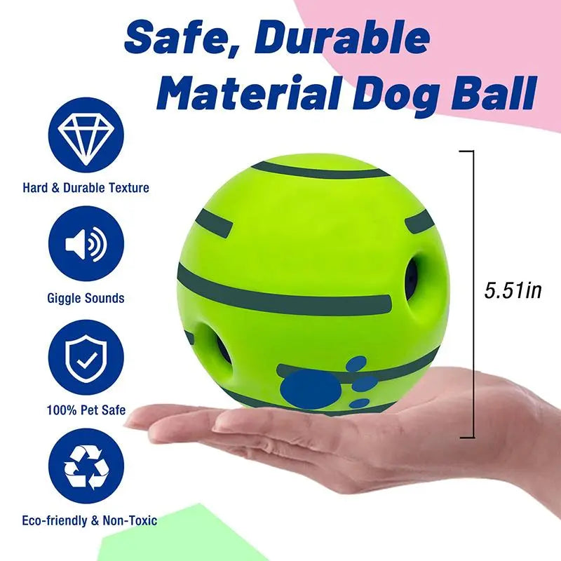 Durable Interactive Dog Toy Ball - Squeaky Wag Ball for Training and Play, Ideal for Indoor & Outdoor Use, Perfect Gift for Pets and Special Occasions