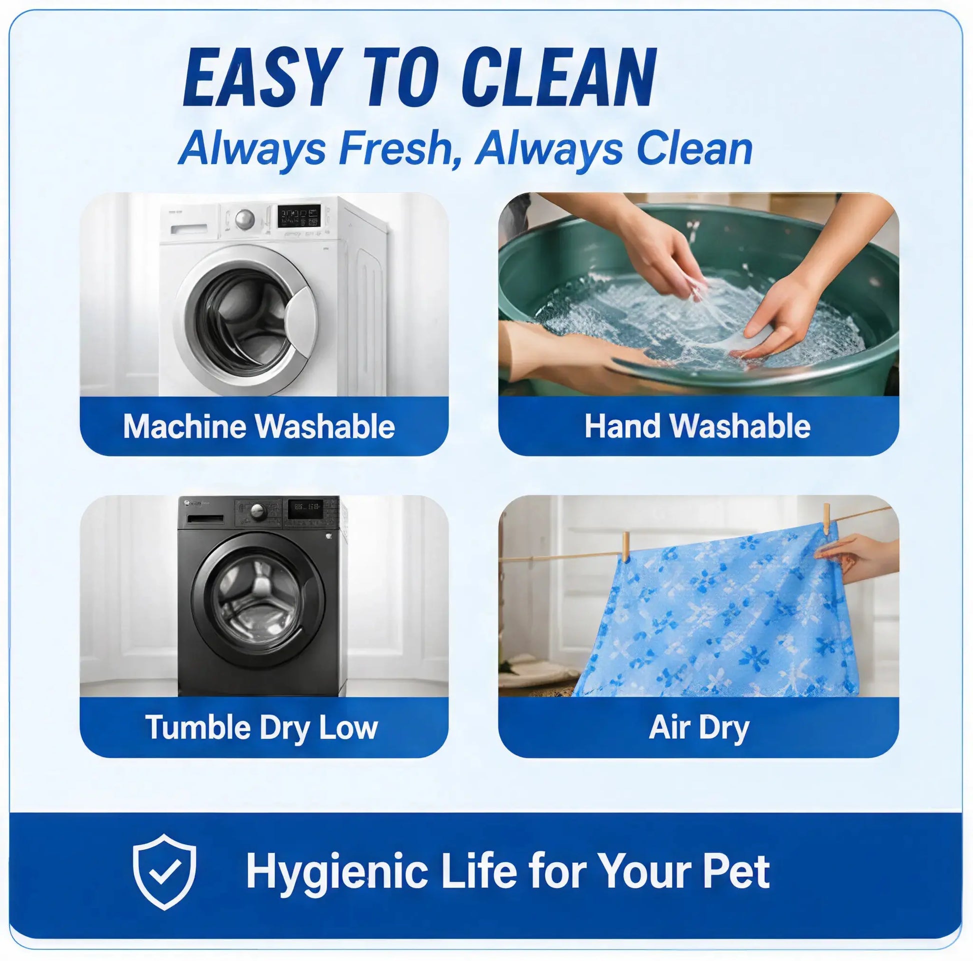 Pet Cooling Mat - Washable Gel, Waterproof Ice Silk Pad for Dogs & Cats, Suitable for Couch, Crate (Sizes S-L)