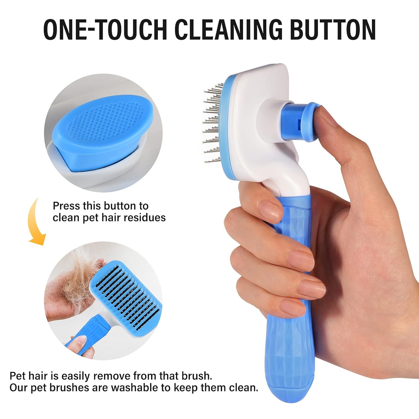 Professional Pet Deshedding Brush for Dogs and Cats - Reduces Shedding by Up to 90%, Gently Removes Loose Undercoat and Mats for Short and Long Thick Hair
