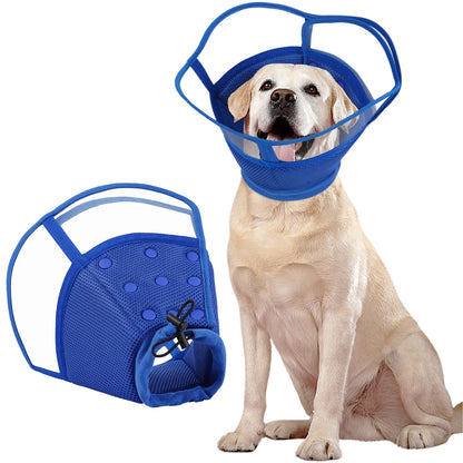 Kuoser Small Dog Cone Collar after Surgery, Soft Cone for Dogs to Stop Licking, Breathable Pet Recovery Collar Comfortable Elizabethan Collars, Adjustable Protective Dog Cones for Small Medium Large Dogs