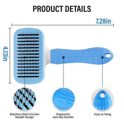 Professional Pet Deshedding Brush for Dogs and Cats - Reduces Shedding by Up to 90%, Gently Removes Loose Undercoat and Mats for Short and Long Thick Hair