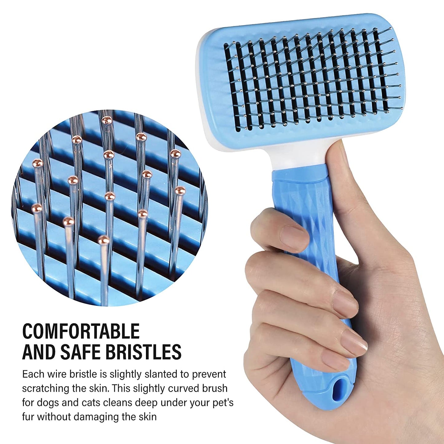 Professional Pet Deshedding Brush for Dogs and Cats - Reduces Shedding by Up to 90%, Gently Removes Loose Undercoat and Mats for Short and Long Thick Hair