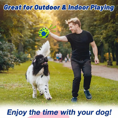 Durable Interactive Dog Toy Ball - Squeaky Wag Ball for Training and Play, Ideal for Indoor & Outdoor Use, Perfect Gift for Pets and Special Occasions