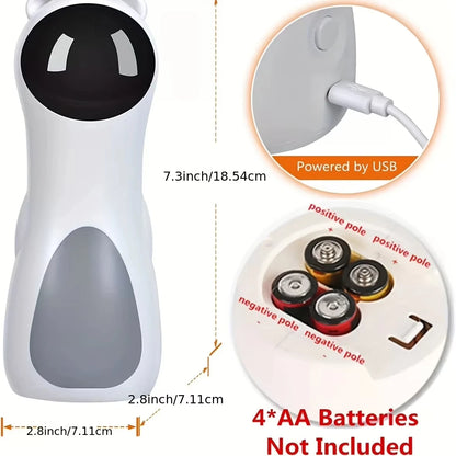 Automatic Adjustable Cat Laser Toy - Interactive LED Teaser for Kitten Training, USB Rechargeable, Multi-Angle Design