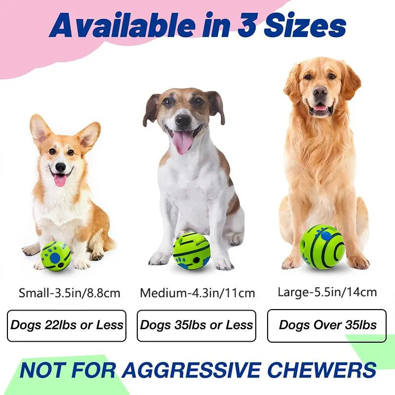 Durable Interactive Dog Toy Ball - Squeaky Wag Ball for Training and Play, Ideal for Indoor & Outdoor Use, Perfect Gift for Pets and Special Occasions