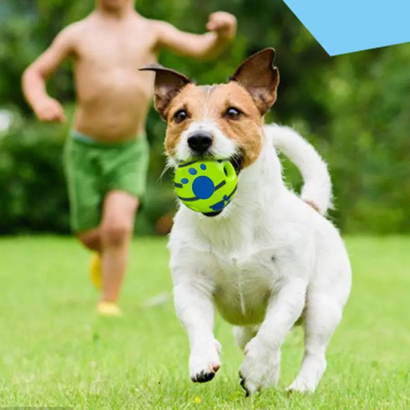 Durable Interactive Dog Toy Ball - Squeaky Wag Ball for Training and Play, Ideal for Indoor & Outdoor Use, Perfect Gift for Pets and Special Occasions