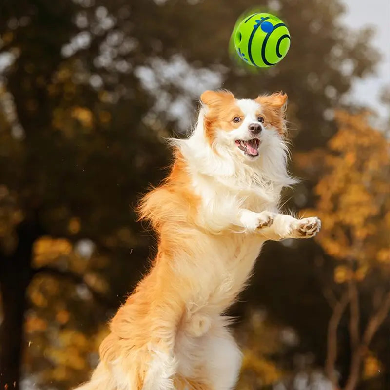 Durable Interactive Dog Toy Ball - Squeaky Wag Ball for Training and Play, Ideal for Indoor & Outdoor Use, Perfect Gift for Pets and Special Occasions